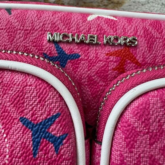 Michael Kors Medium Crossbody Bag Handbag Purse Messenger Shoulder Dragonfruit - Picture 9 of 10